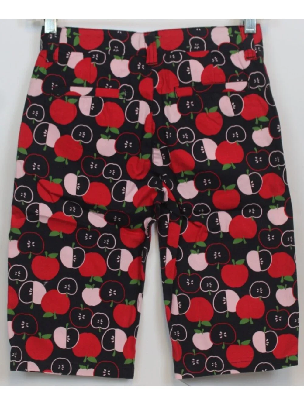 2008 Gymboree Prep School Long Shorts sz 10 Navy Apples BTS Adjustable Waist Fal